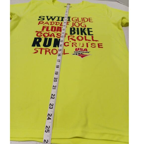 USA Triathlon Comfortable Women t-shirt yellow size Large - Picture 4 of 5